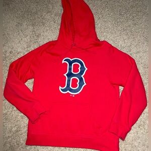 Fanatics Boston Red Sox Logo Hoodie Red Pullover Sweatshirt Men’s Size M